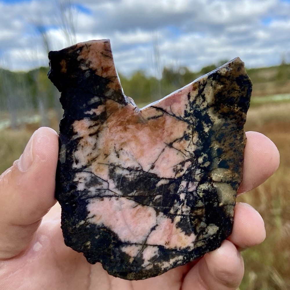 Old Stock Rhodonite Slab 2.49 Oz