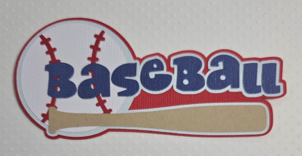Baseball Title. Scrapbook, Card Making Paper Piecing