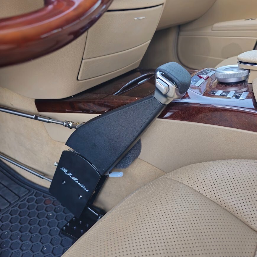 A permanent,safe install car hand control. Disabled/Handicapped - SCI, H quality