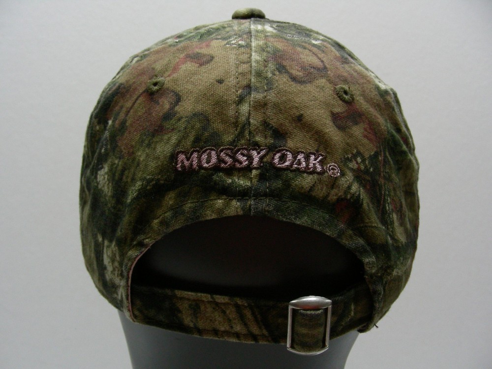 MOSSY OAK - PINK & CAMO - ONE SIZE ADJUSTABLE STRAPBACK BALL CAP HAT!