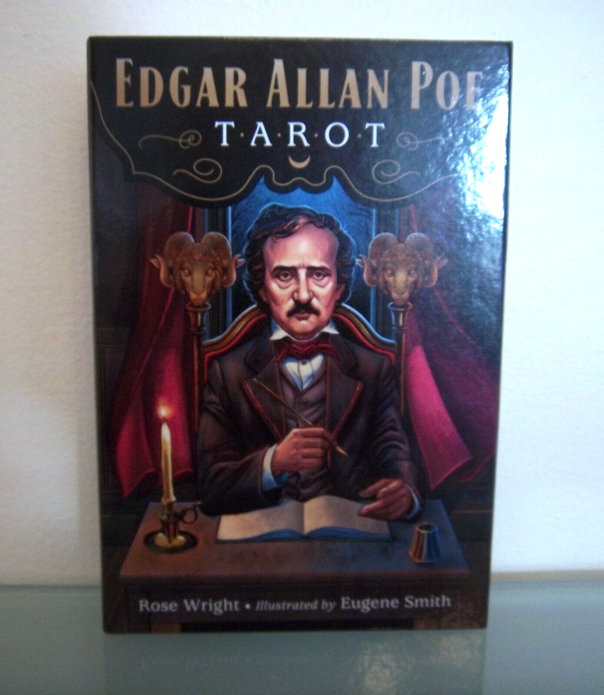 Authentic Edgar Allan Poe Tarot Deck & Book Kit Rose Wright [Allen] New
