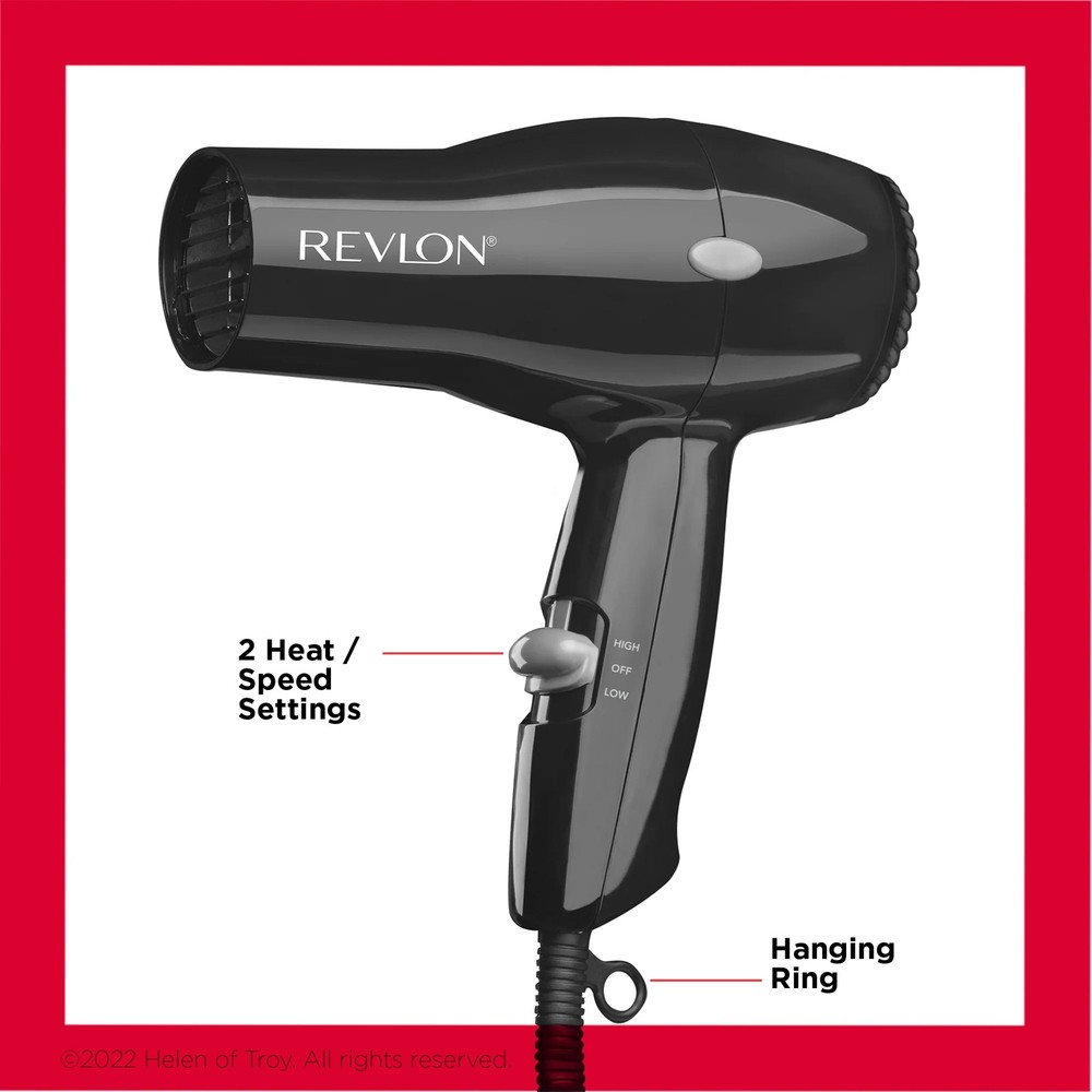 1875W Compact Hair Dryer, Black