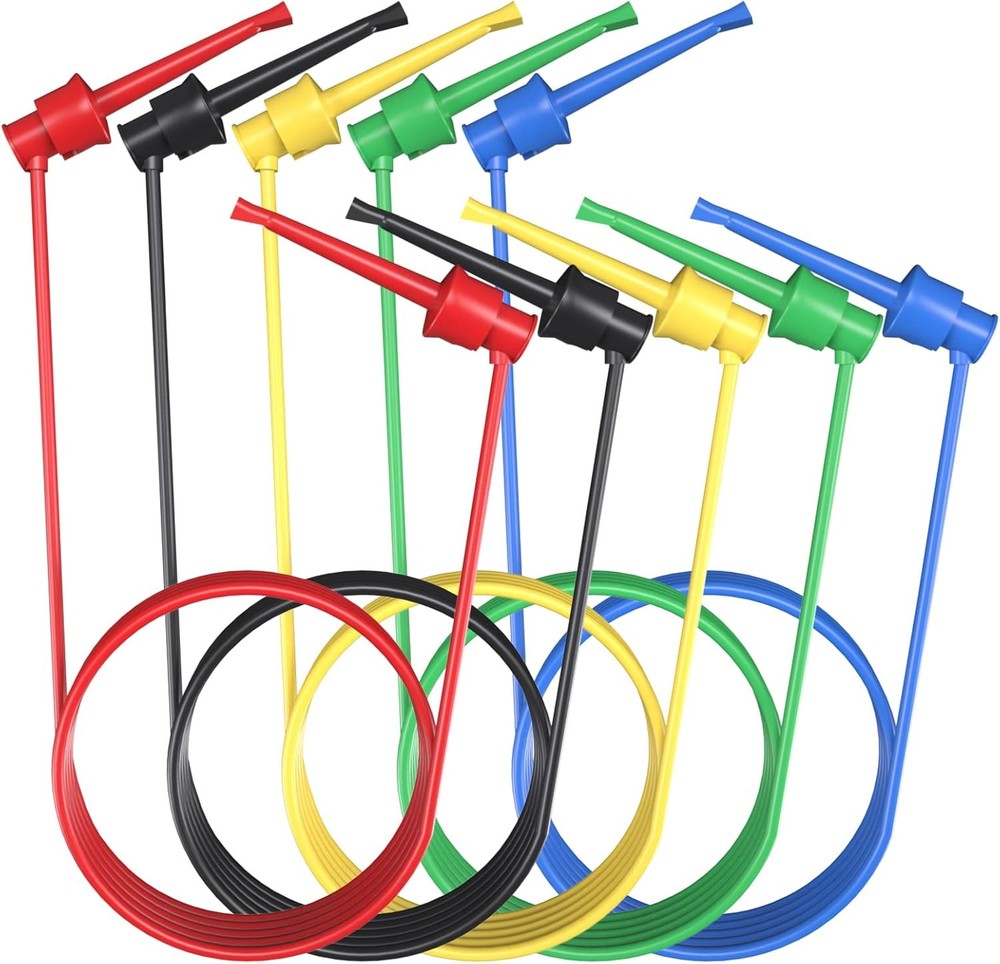 Test Hook Clips Silicone Test Leads Testing Cables Wires  IC