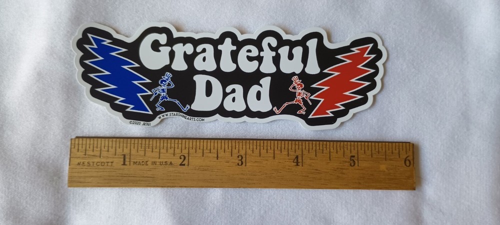 Grateful Dead Grateful Dad 5.75 x 2 inches Sticker