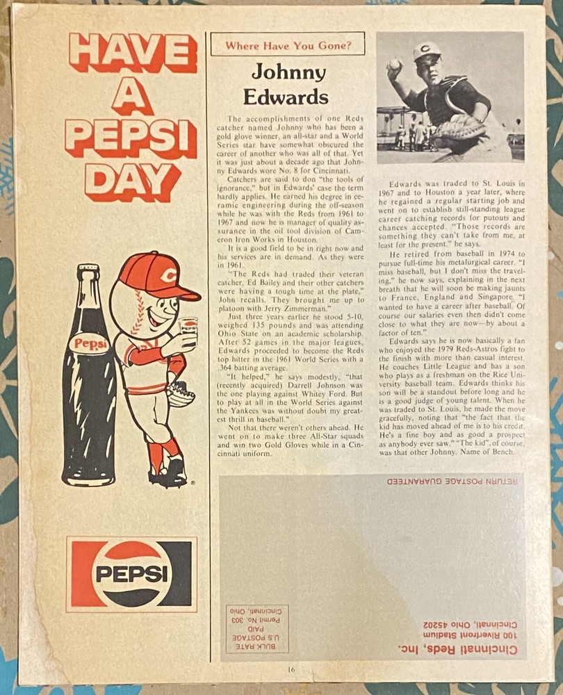 1979 REDS VUE VOL 2 NO 1 Mailer Program Cincinnati Reds With Ticket Order Form