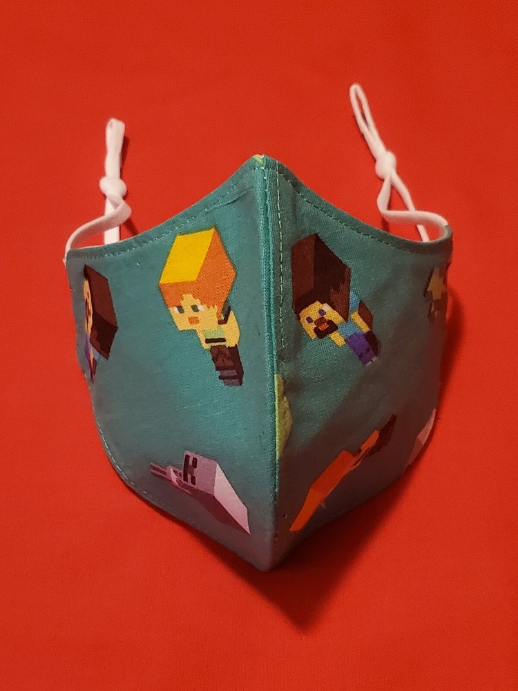 Kids Minecraft Adjustable Face Mask