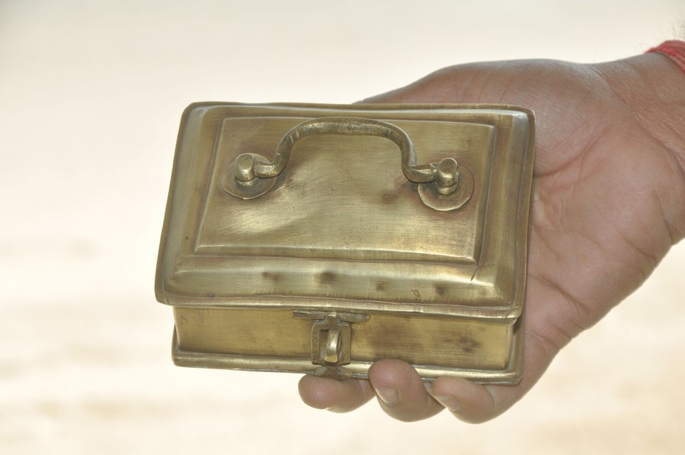 Vintage Brass Handcrafted Solid Heavy Fine Quality Jewellery Box
