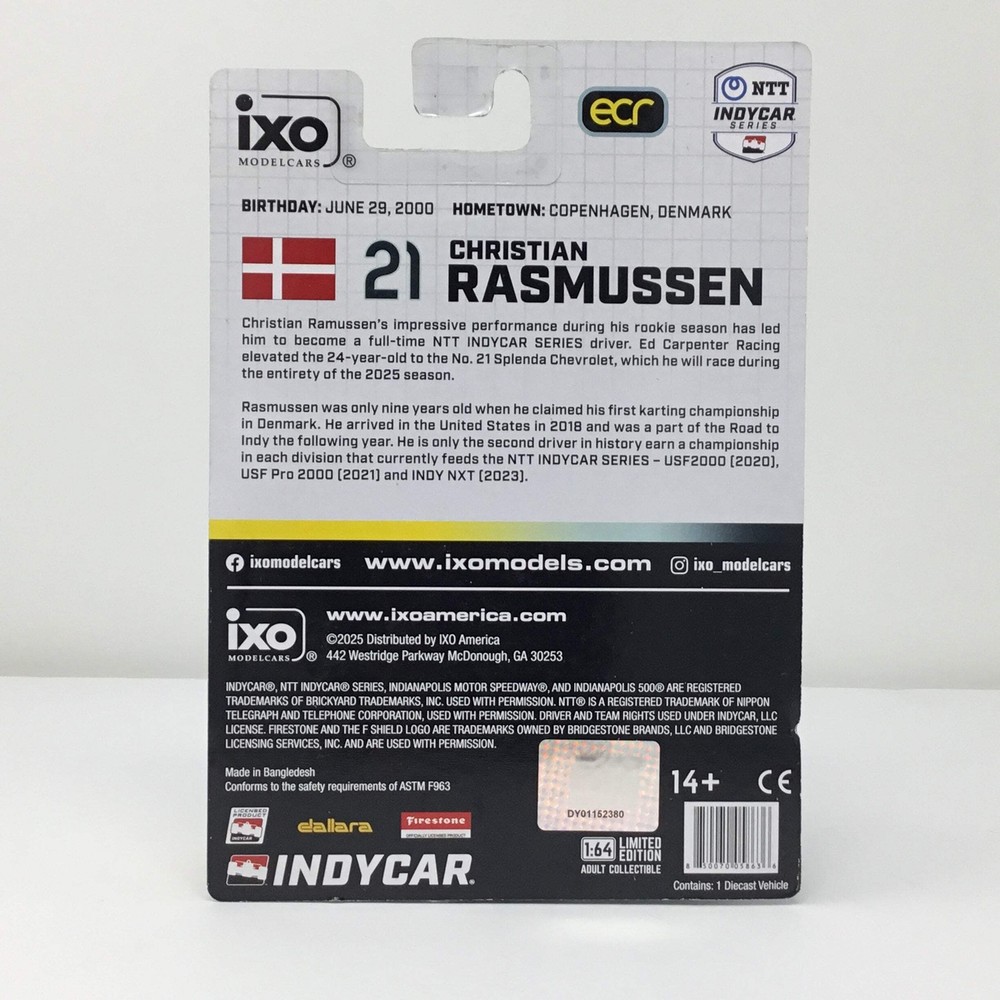 Christian Rasmussen 2025 Splenda / Java House / ECR 1:64 Diecast