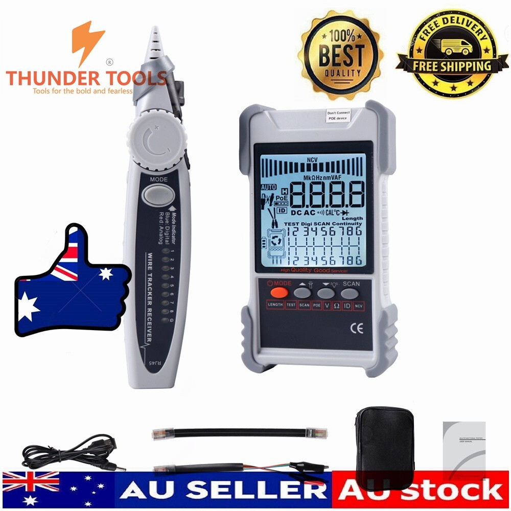 Thunder Tools ET616 Handheld Portable Network Cable Tester with LCD