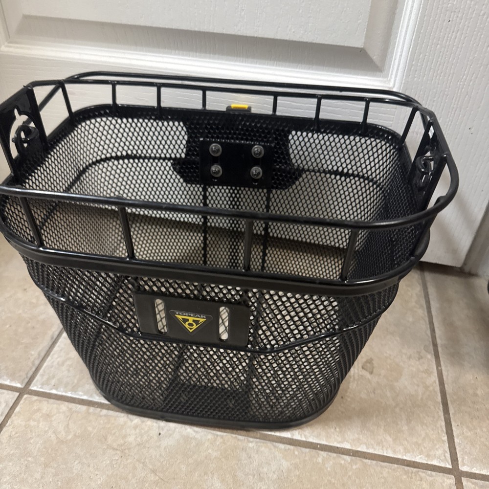 Topeak Front Basket with Fixer 3 Handlebar Bracket: Black EUC