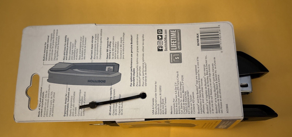 2- `Ascend 3in1 Stapler 20 Sheet Bostitch Integrated Remover & Staple Storage