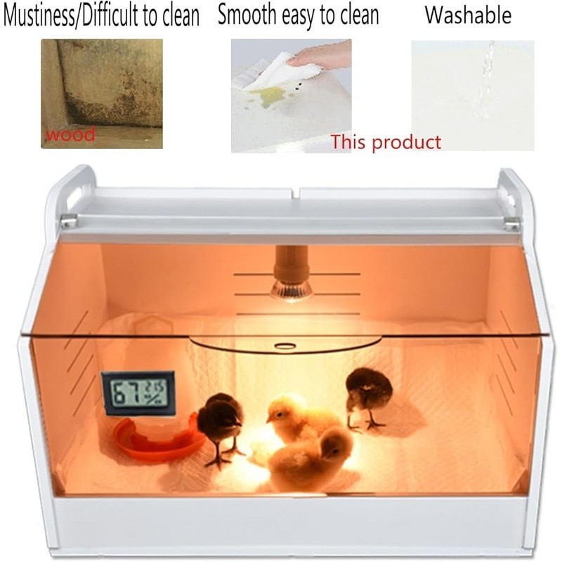 110V 50W Heat Lamp Brooder Box Temperature Control W/ Humidity Display New