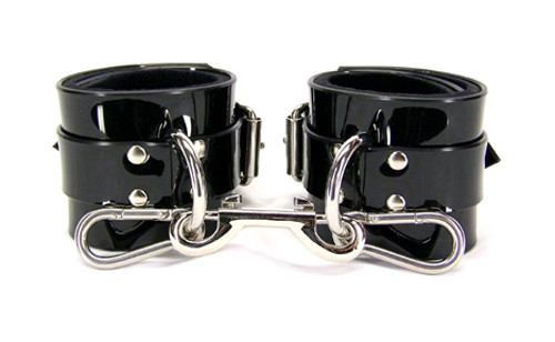 Lined PVC Ankle Bondage Cuffs by Axovus