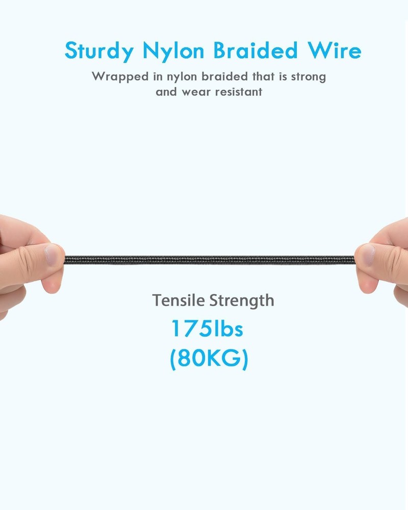 Multi Charging Cable 5 in 1, 2PCS 4FT USB C/A Charger to...