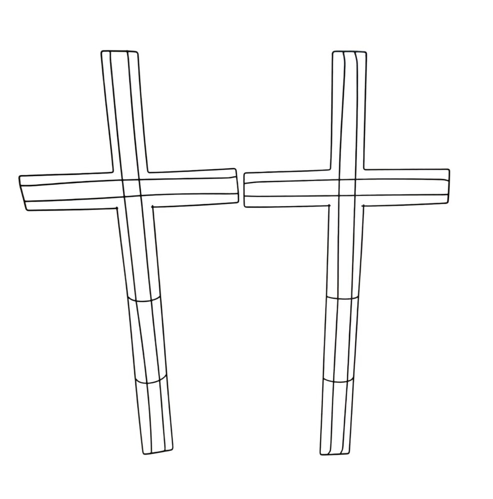 Cross Wreath Metal Wire Frame For Easter Religious Crafts 24" x 12"