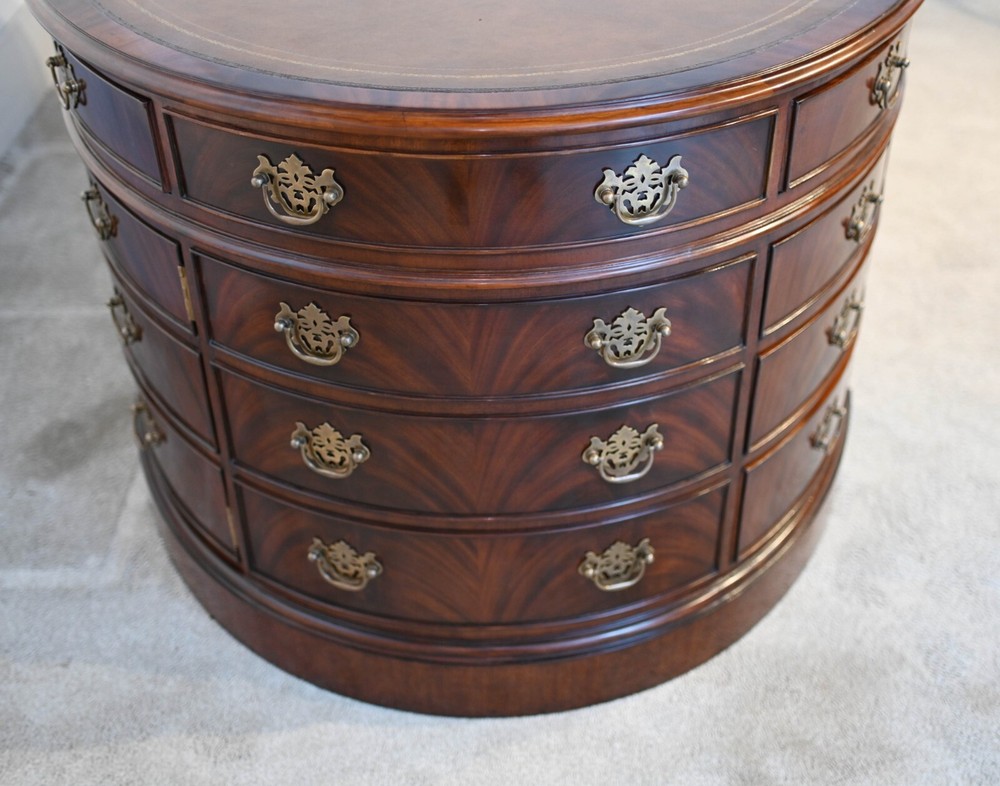 Oval Partners Desk Mahogany Victorian Writing Table