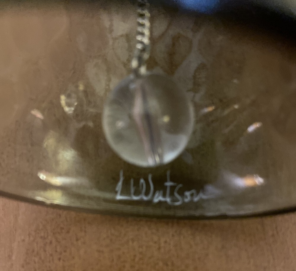 L. Watson Glass Christmas Tree Bell 4 1/2"