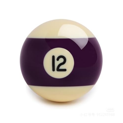 Replacement Billiards Ball, 2-1/4" Regulation Size, Object Balls with Cue 12