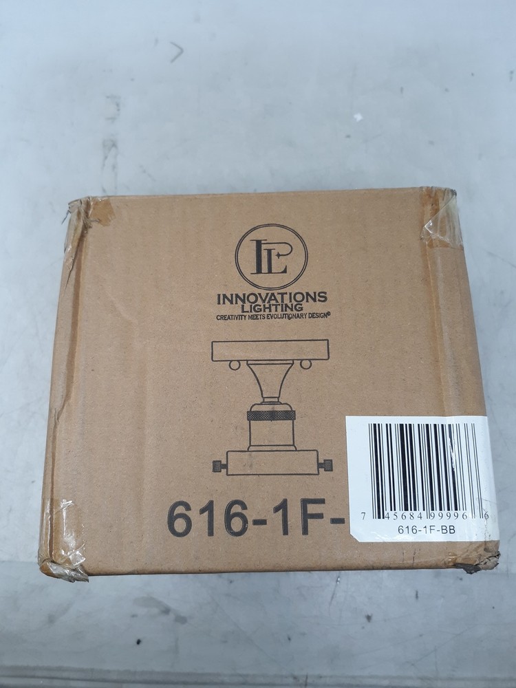 Innovations Lighting 616-1F-BB One Light Semi-Flush Mount – Brass Finish