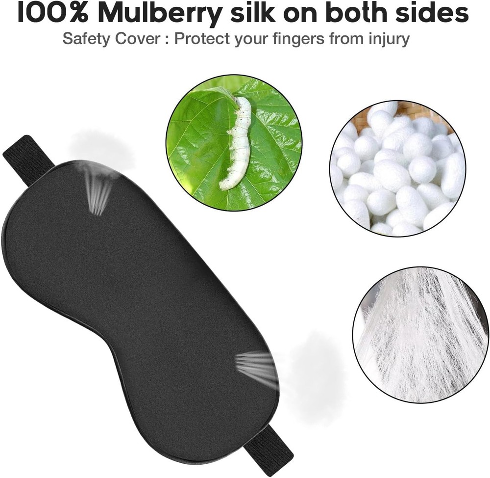 Luxurious Silk Sleep Mask - Adjustable & Light-Blocking for Restful Nights