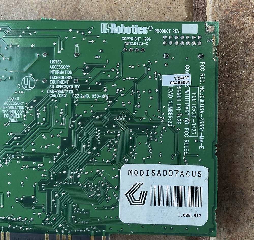 GATEWAY 2000 MODISA007ACUS TELEPATH 33.6 ISA INTERNAL MODEM USRobtics 33.6