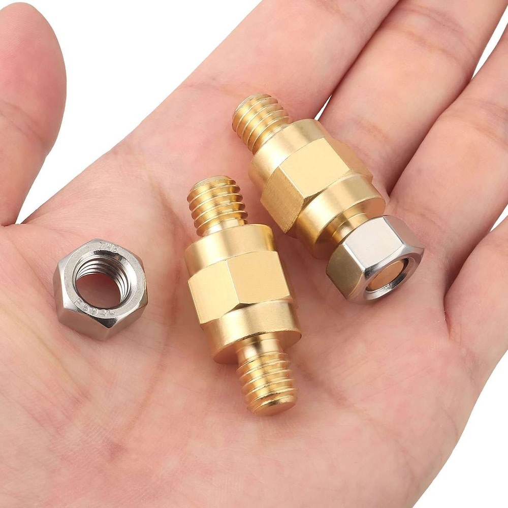 2pcs Side Post Battery Terminal 3/8"-16 Bolts Adapter Stud Extender Screws US