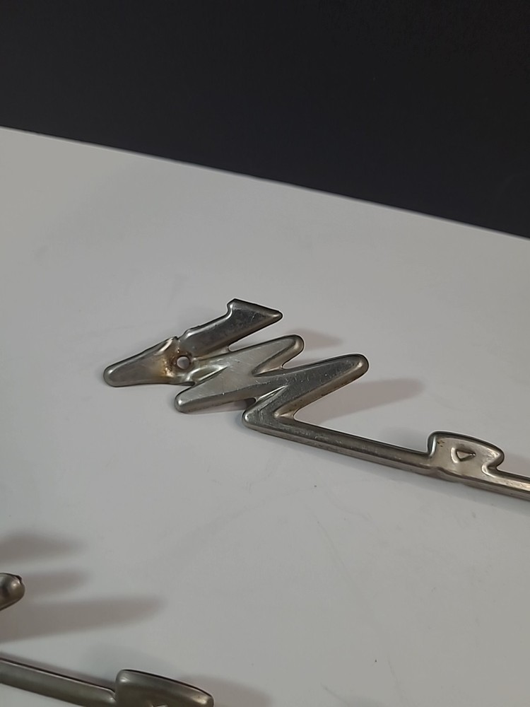1955-56 Mercury Monterey Script OEM Quarter Panel Original Emblems