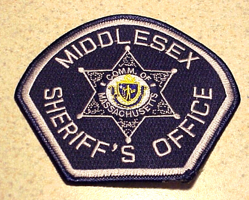 MIDDLESEX  MASSACHUSETTS  4 1/8" x 4 3/4"  SHERIFF / POLICE PATCH  TYPE 2