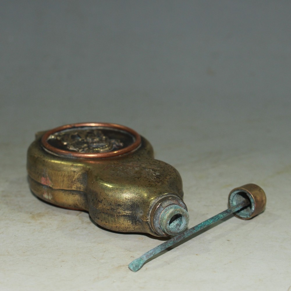 Brass gourd snuff bottle ornament