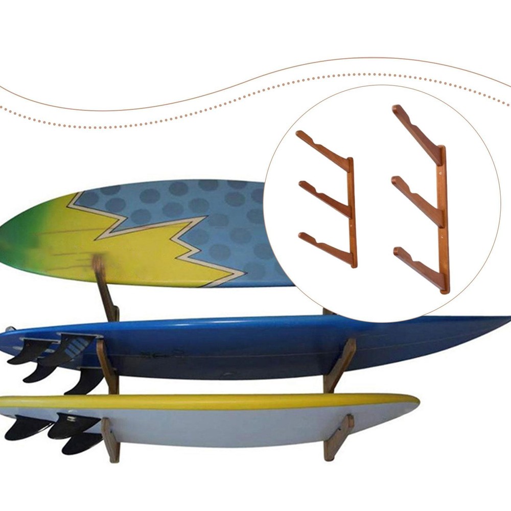 Wall Mounted Surfboard Rack Utility Professional Easy Installation Organizer