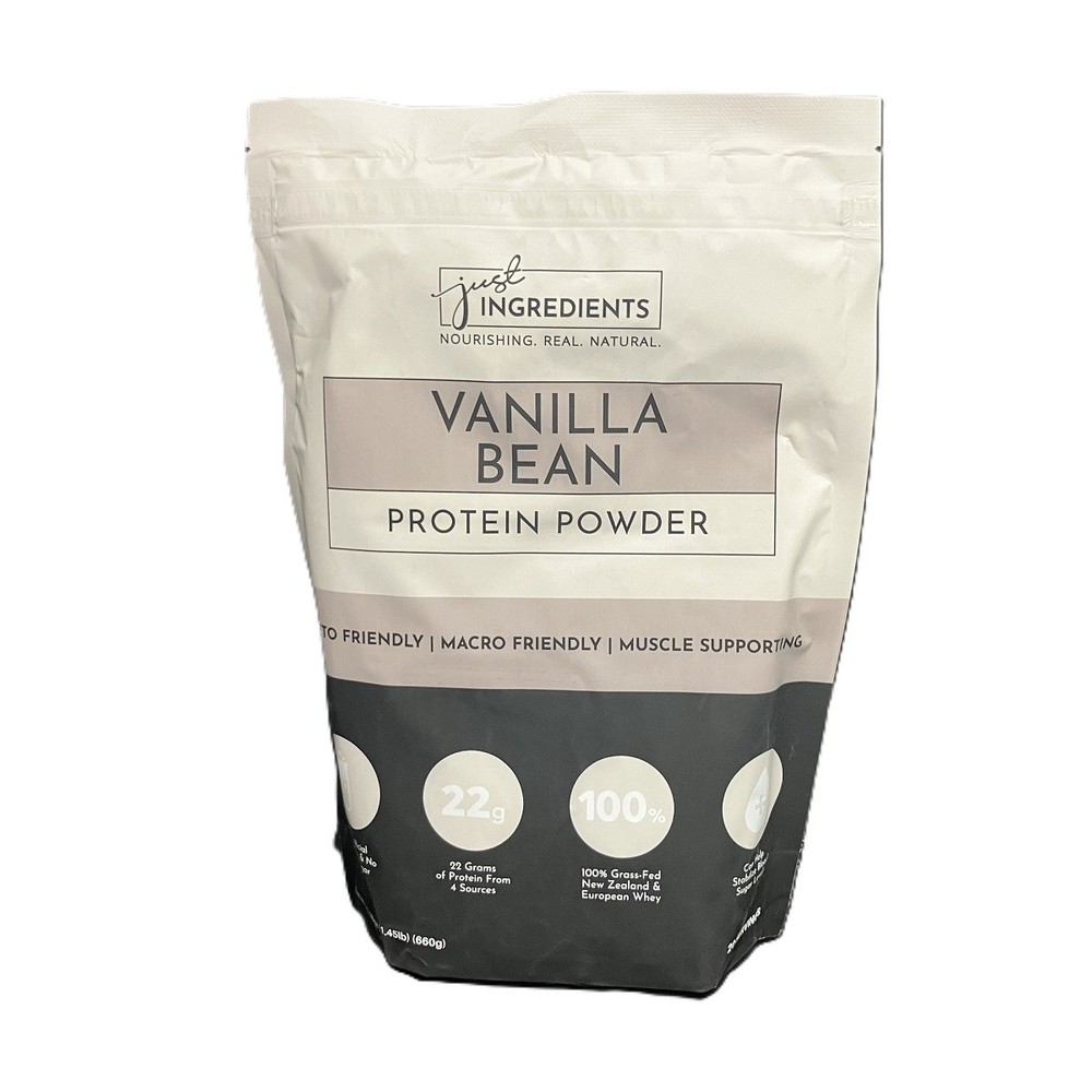 Just Ingredients Vanilla Bean Protein Powder 23.38 Oz