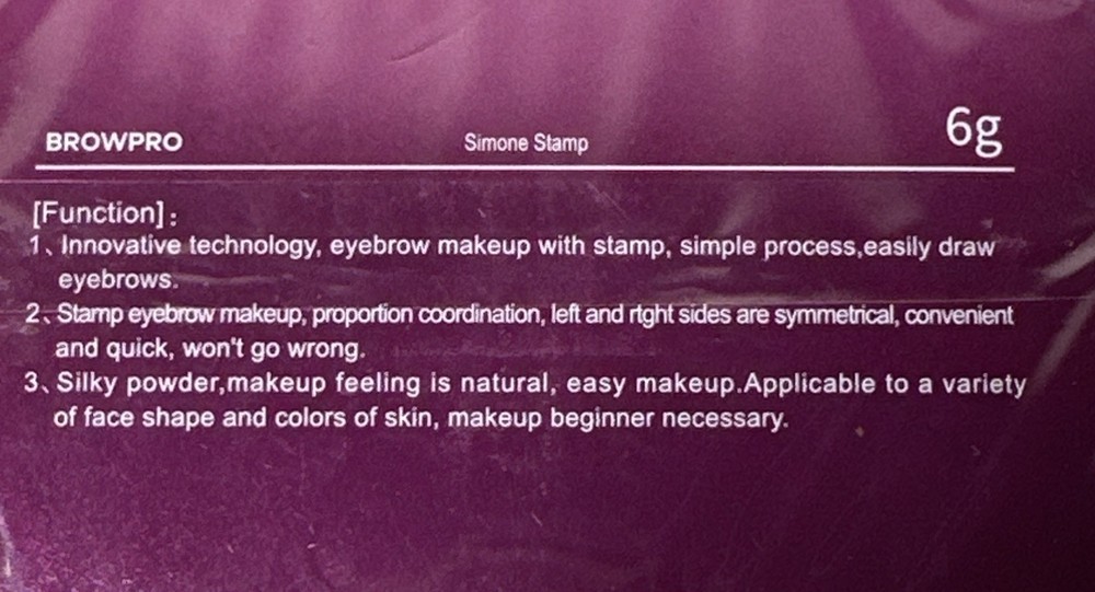 Browpro # 2 Eyebrow Simone Stamp Light Brown (Unibrow)