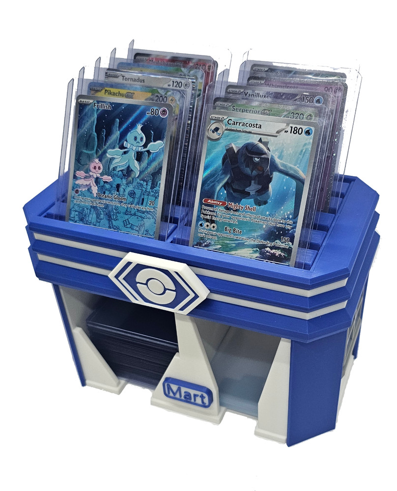 Pokemon Poke Mart Style Top Loader & Sleeves Holder Multi-Colored