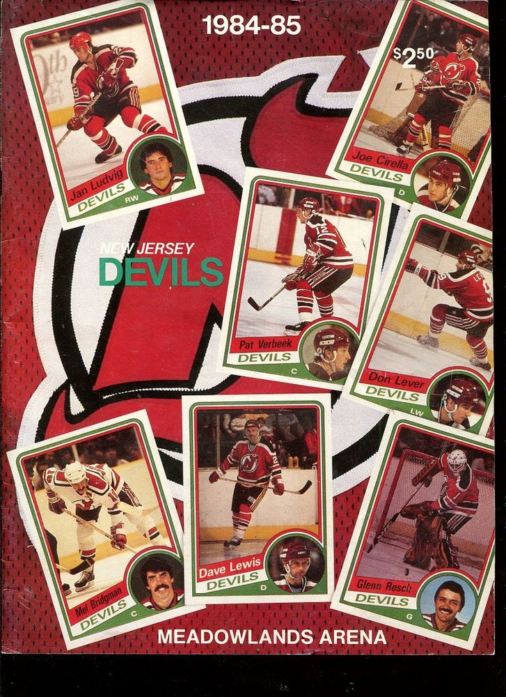 Hockey Program New Jersey Devils 1984 1985 10/12 New York Islanders