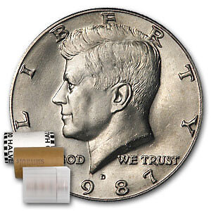 1987-D Kennedy Half Dollar 20-Coin Roll BU