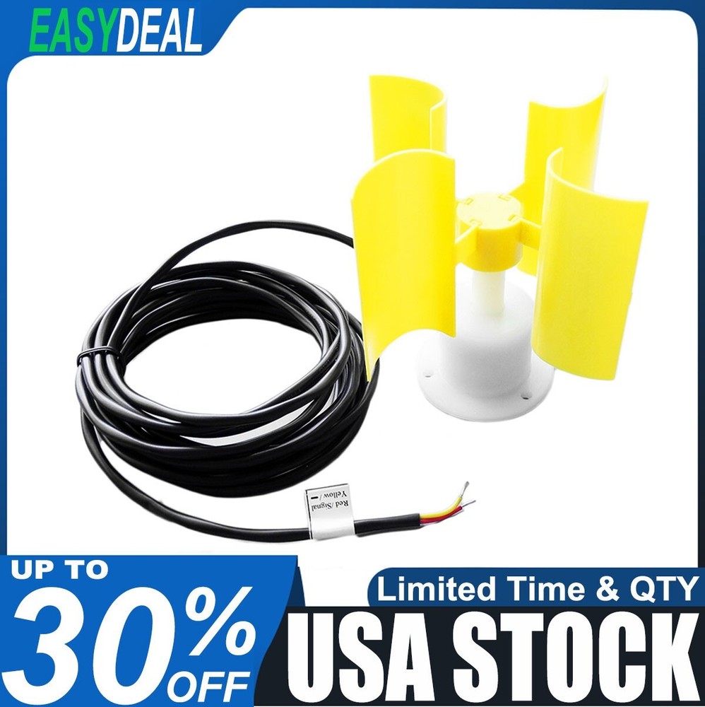 Wind Speed Sensor 12V/24V Voltage Output Anemometer +3M Cable Easy Installation