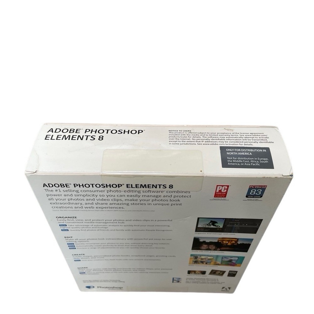 Retro Photoshop Elements 8 for Windows Photo Editing Software New Sealed READ