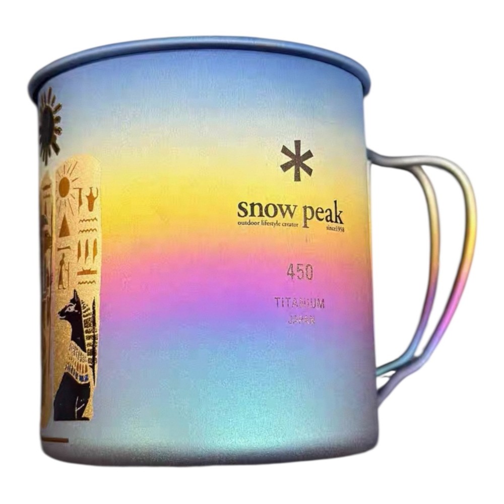 Snow Peak Titanium Mug 450ml Custom Design Camping Cup Ultralight