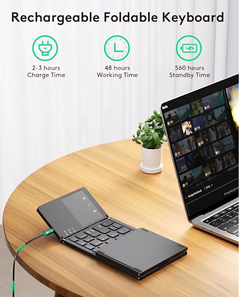 Samsers Foldable Bluetooth Keyboard with Touchpad