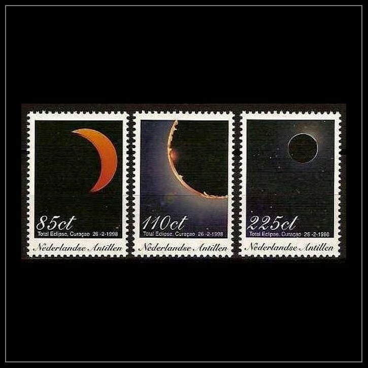 Netherlands - Dutch Antilles Issue 1998 (1201-1203) Solar Eclipse