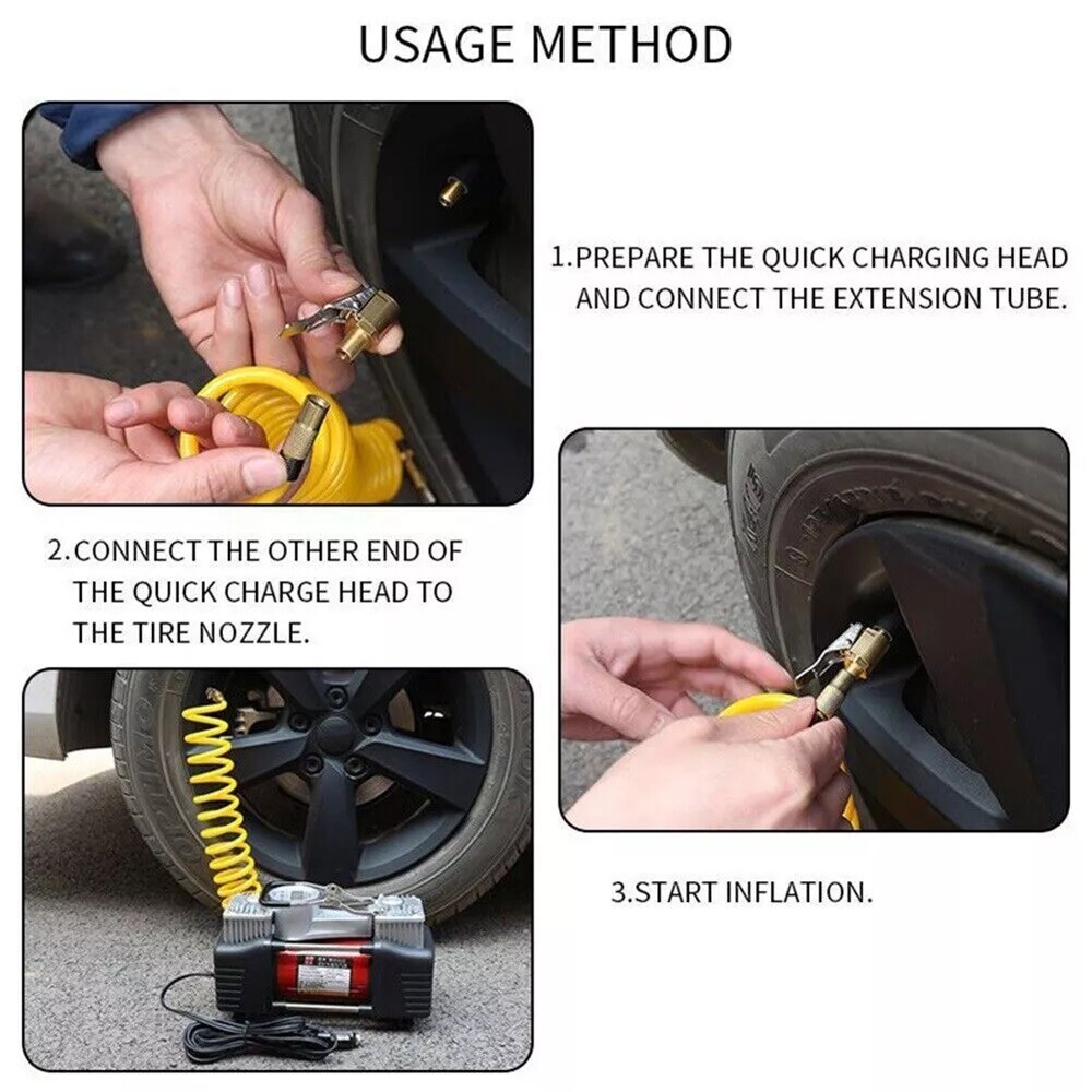Tyre Valve Accessories Adapter Car Copper Quick Release Valve Connector * ~
