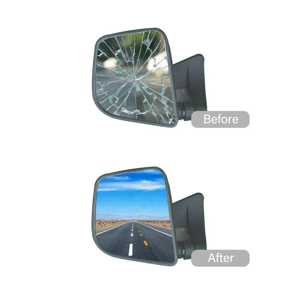Mirror Glass For 1992-2004 Ford E-150 Econoline Driver Left Side LH Adhesive