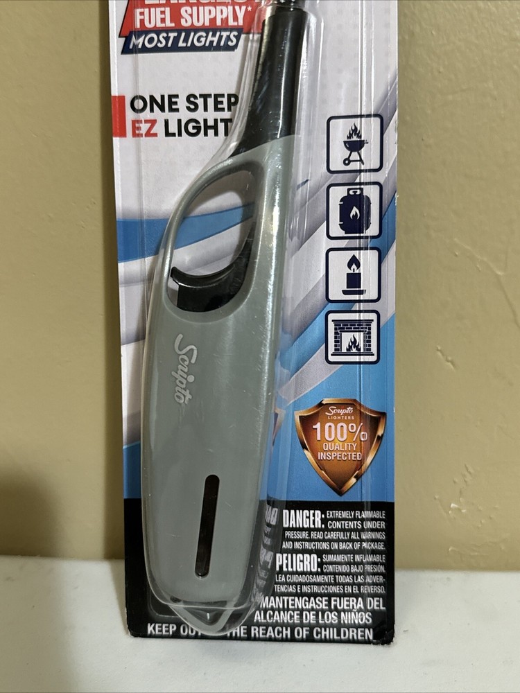 Scripto Aim N Flame Max Flexible Lighter Grey