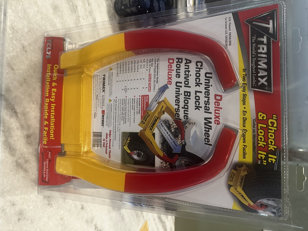 Trimax Wheel Chock Lock TCL75 Deluxe Universal Wheel Lock
