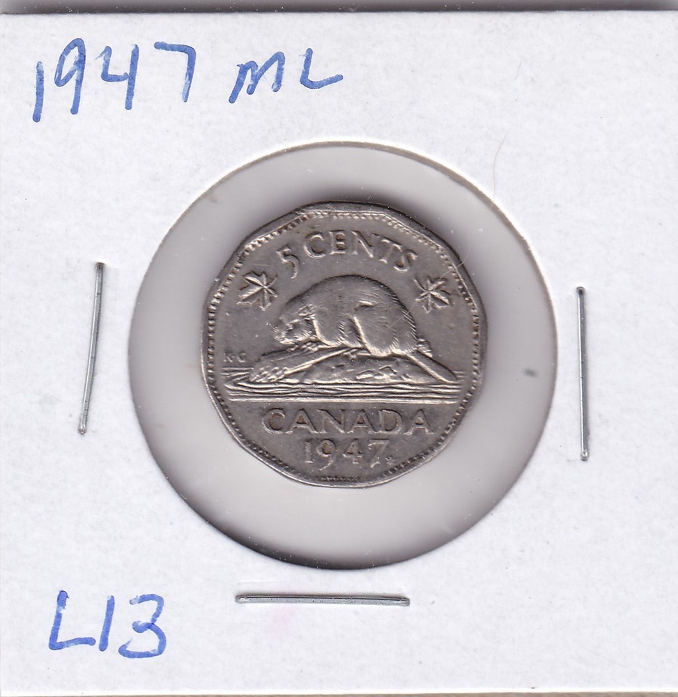1947 Canada 5 Cents ML L13