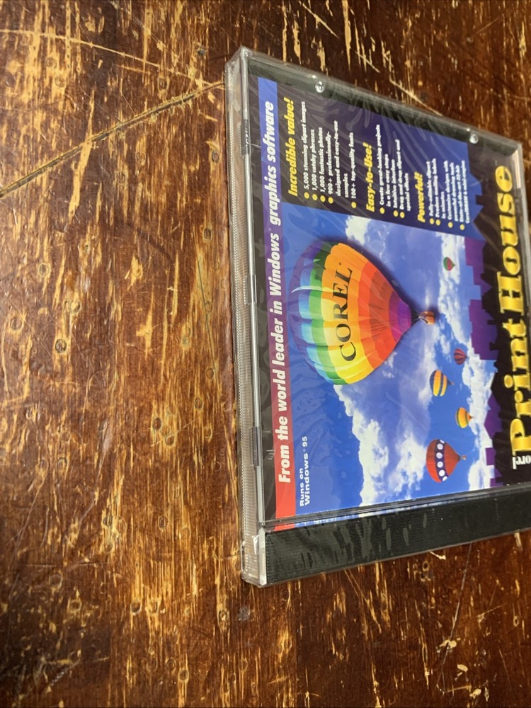 Corel Print House Computer CD - Windows 95 Disc ( New Sealed )