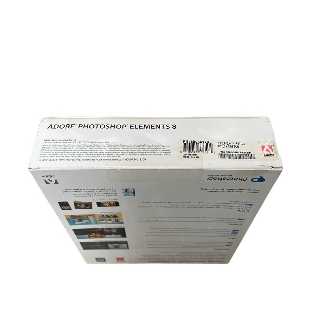 Retro Photoshop Elements 8 for Windows Photo Editing Software New Sealed READ