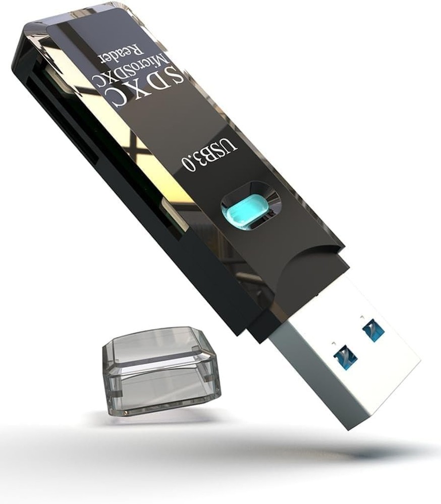Versatile USB 3.0 Micro SD Card Reader - 5Gbps Dual Slot for Windows and Mac OS