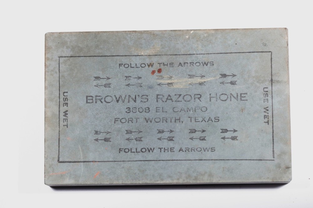 Vintage Brown's Razor Hone, Fort Worth.