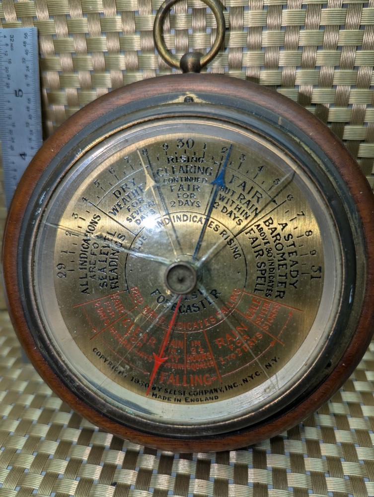 Antique Selsi Forecaster Weather Baromoter